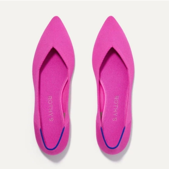 Rothy's Shoes - Rothy’s Pointed Bright Pink Slip Ons Size 9